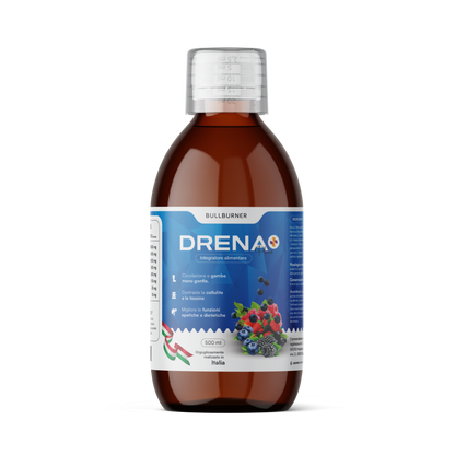 Bull Burner Drenante forte dimagrante Donna Brucia Grassi Potenti Veloci Anticellulite Gambe Detox Depurativo Fegato e Intestino Pancia Piatta e Peso Forma Gusto Frutti di Bosco 500 ml Made in Italy