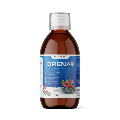 Bull Burner Drenante forte dimagrante Donna Brucia Grassi Potenti Veloci Anticellulite Gambe Detox Depurativo Fegato e Intestino Pancia Piatta e Peso Forma Gusto Frutti di Bosco 500 ml Made in Italy